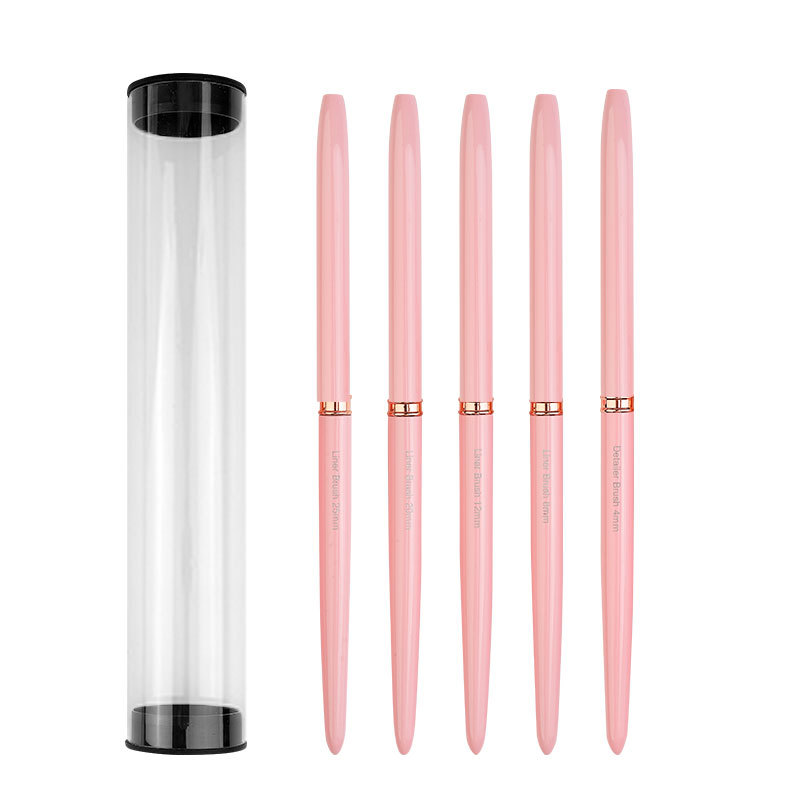 Pluma de uñas transfronteriza traje de pincel de dibujo varilla de metal con tapa pluma de dibujo ultrafino pluma de pintura suministro directo de fábrica al por mayor