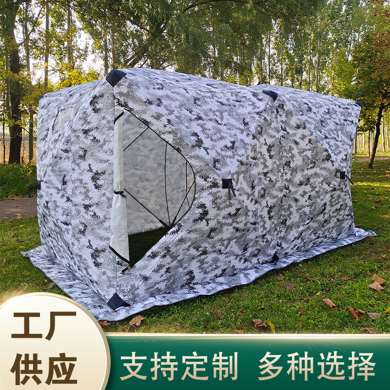 winter travel warm quilted tent for fishing