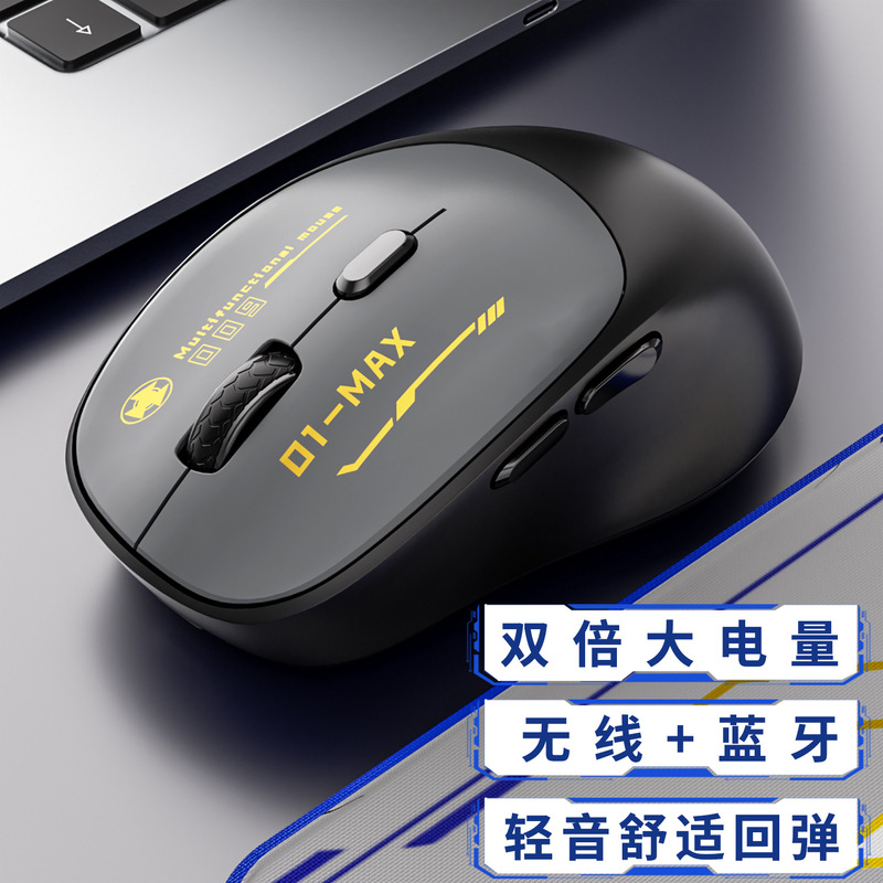 Wireless Mouse with Long Battery Life, Type-C Charging, Silent, Suitable for Desktops, Laptops, Tablets, Bluetooth Mouse