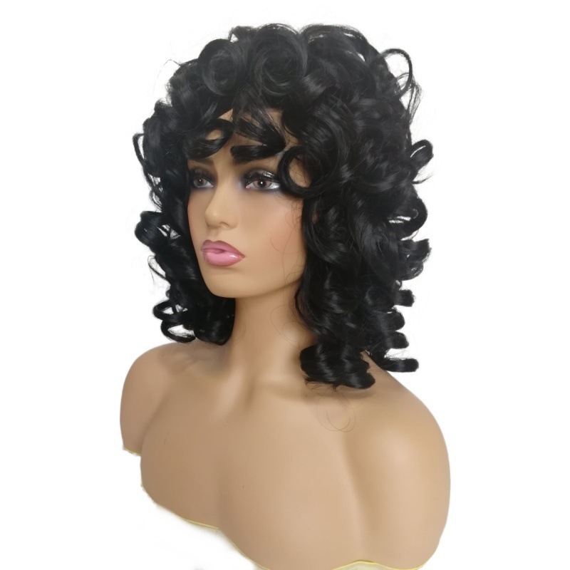 Fábrica de comercio exterior venta directa de pelucas de dama pelucas negras pelucas de alta temperatura pelucas de filamento larga pelucas