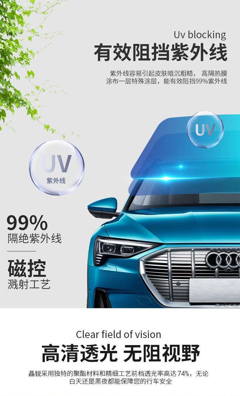 Factory Wholesale Car Window Film Nano Ceramic High Insulation Film Heat Insulation Car Film Anti-Ultraviolet Full Car Set