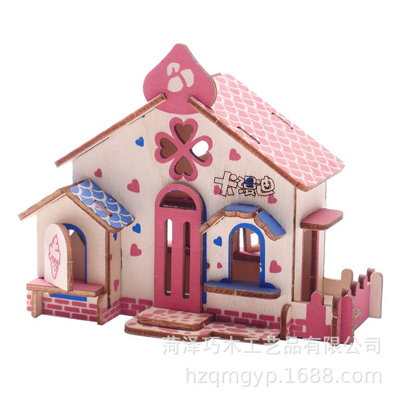 Wooden Puzzle 3D Handmade Building Puzzle Children's Educational Handmade Toys Wholesale Stall Toys