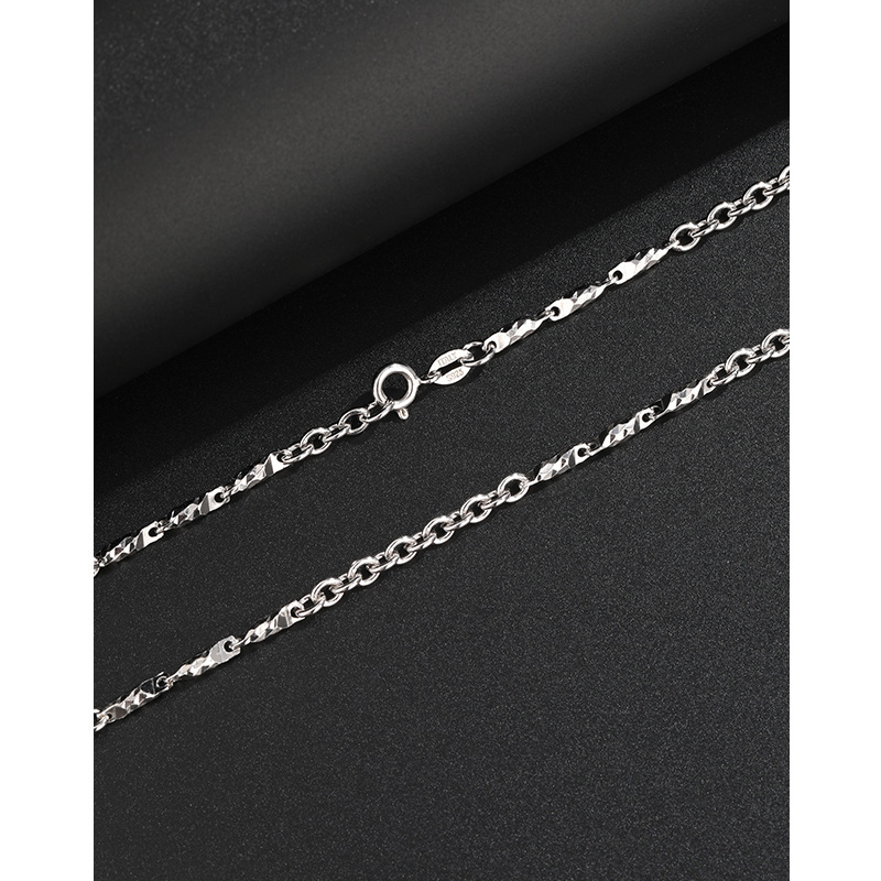 925 plata esterlina 2.5 collar de cadena cruzada para hombres Hip-Hop personalidad hegemónica para hombres gruesa cadena de plata para hombres collar