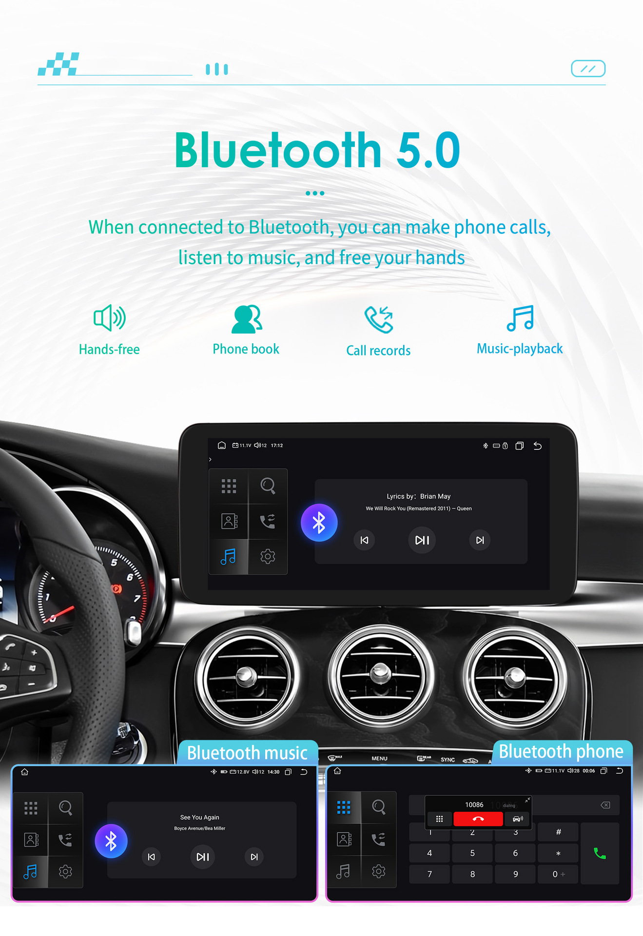 Suitable for 15-18 Mercedes Benz mercedes benz c class W205 X253 Android HD large screen navigator