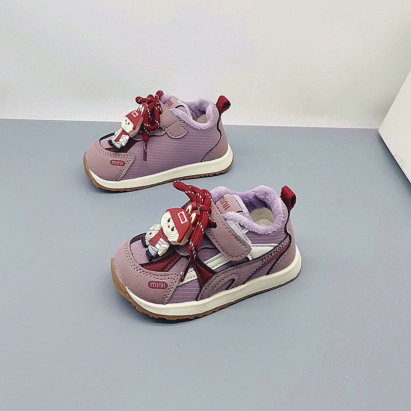 22-26 Hombres y niñas zapatos deportivos de moda infantil de algodón 2025 primavera y otoño nuevos zapatos casuales de chicas zapatos de plancha suave