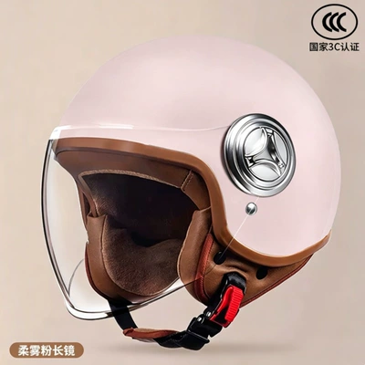 Motosiklet kaskı (dəbilqə) – helmet - 801pink-transparent-long-mirror
