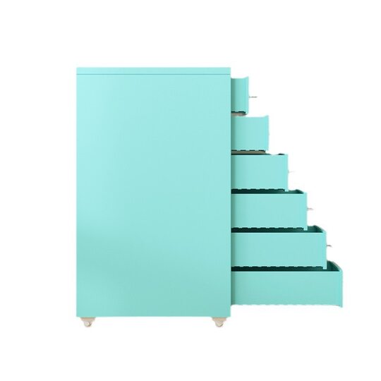 Cross-border Foreign Trade Drawer Cabinet Helmer Office Desk Storage Cabinet Color Iron Filing Cabinet Multi-layer Drawer Low Cabinet