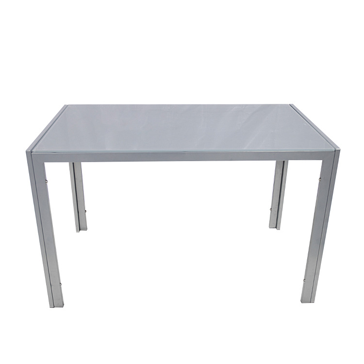 Mesa de comedor de vidrio templado amazónico de exportación mesa de comedor casera simple mesa de negociación mesa de comedor de vidrio