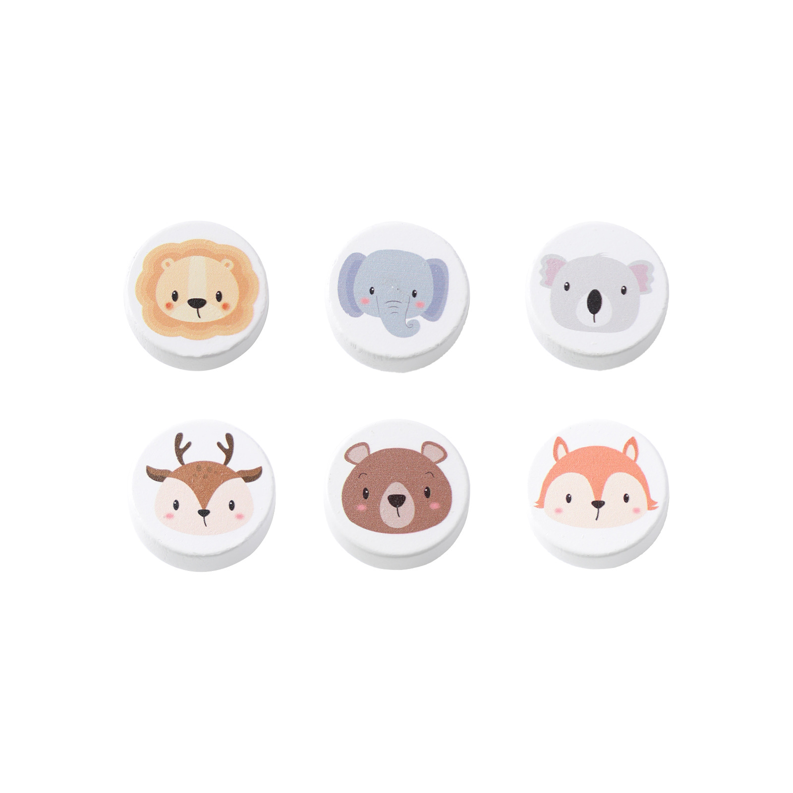 Estilo nórdico de madera lindo Arco Iris forma animal redondo cajón perilla multifuncional muebles cajón manija perilla