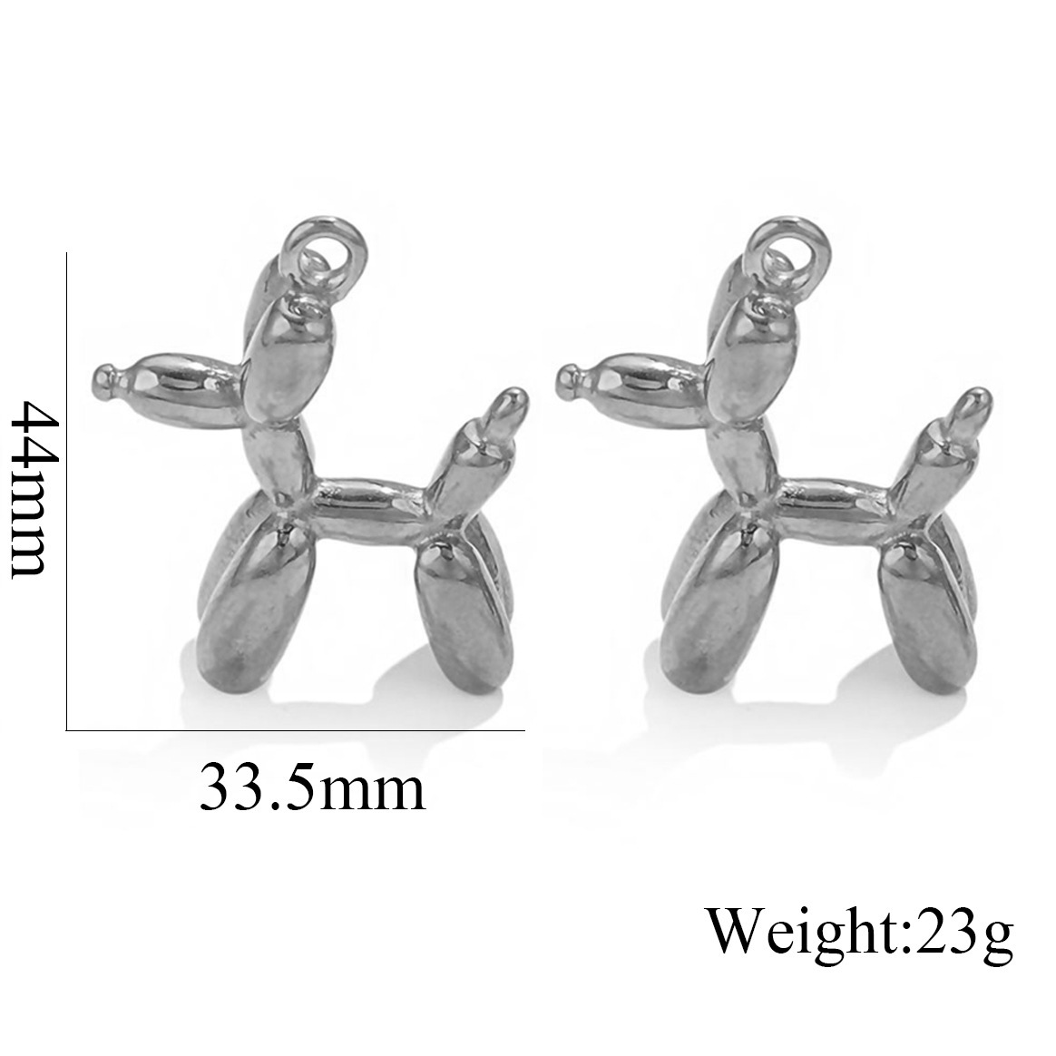 강아지 스틸 컬러 33.5*44mm