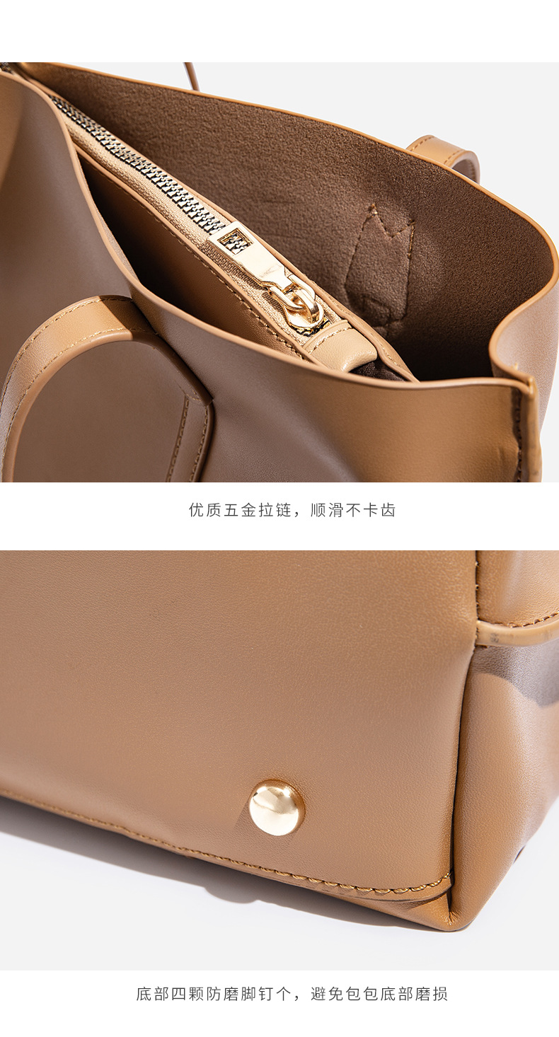 Großhandel Einfache Einfarbige Reißverschluss-einkaufstasche Mit Großem Fassungsvermögen Nihaojewelry display picture 4