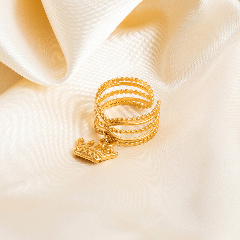 4g Weight Open Rings Classification Adjustable Ring Size 1 Piece Quantity Casual, Holiday Occasion 304 Stainless Steel Material Starfish, Shell, Fish Pattern Women's Gender Plating Design Marine Style Style Gold Color Marine Style Starfish Shell Fish 304 Stainless Steel Plating Women's Open Rings 12