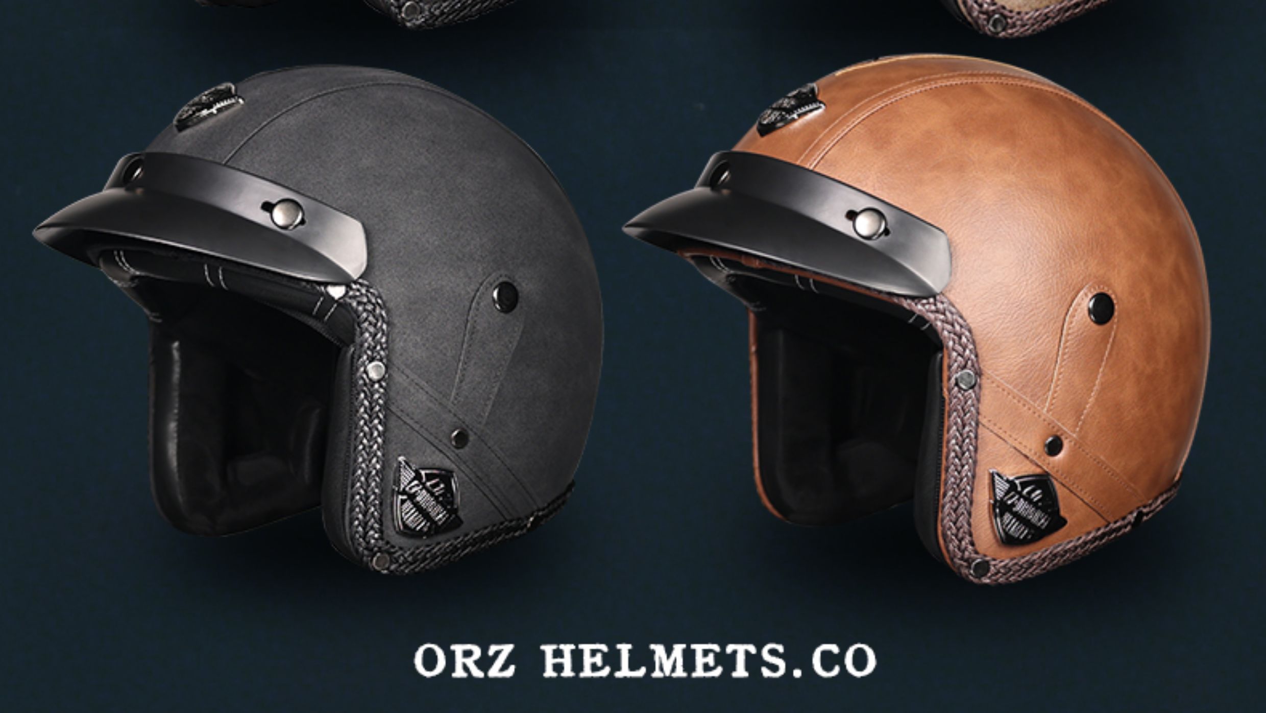 3C Certified Retro Harley Motorcycle Helmet 3/4 Half Helmet