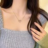 Tide, cute necklace heart-shaped, small design chain for key bag , simple and elegant design, light luxury style, trend of season