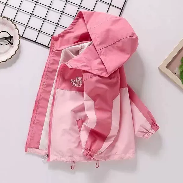 Front and rear environmentally friendly printed jacket watermelon red