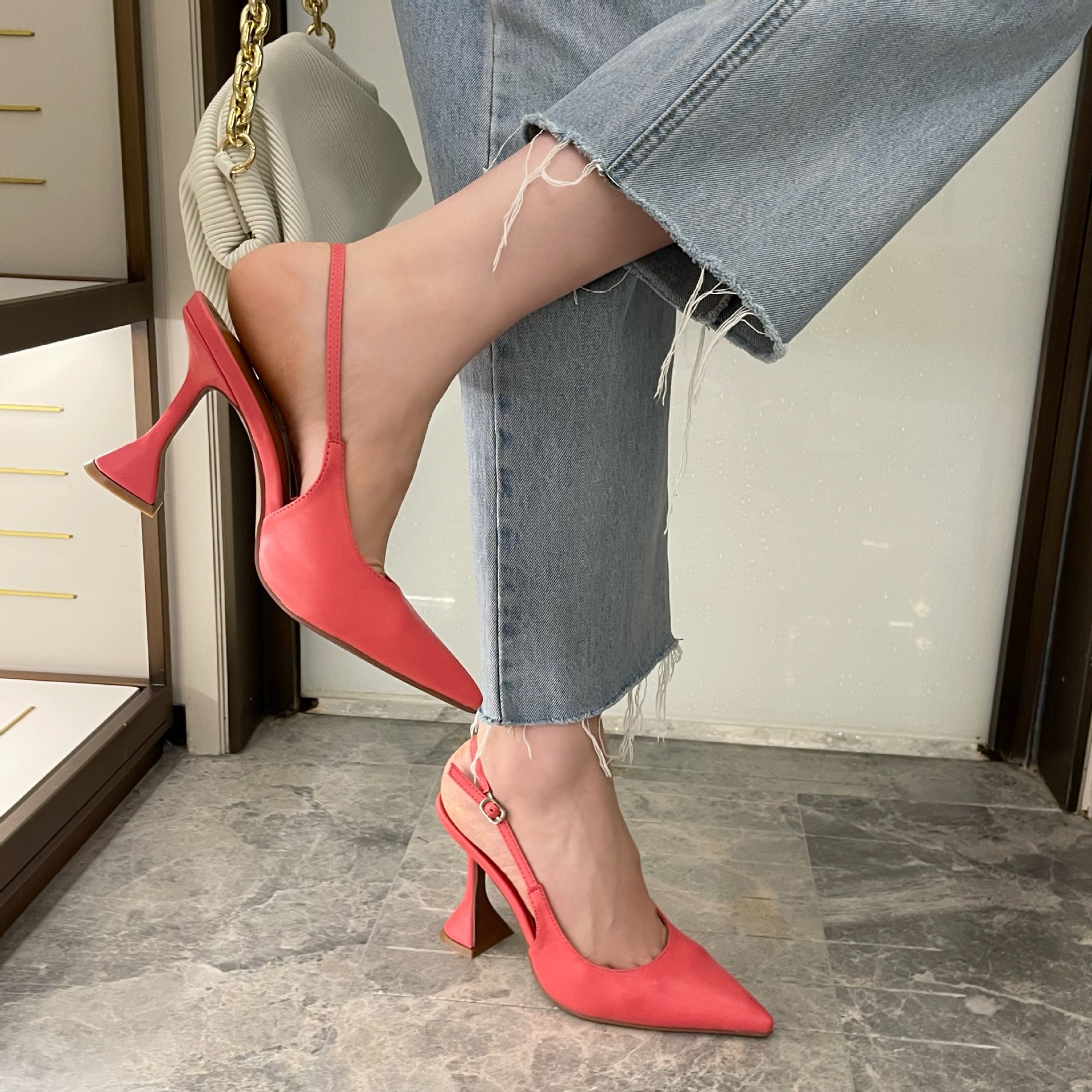 women s pointed toe high-heeled shallow mouth sandals nihaostyles wholesale clothing NSSO81842