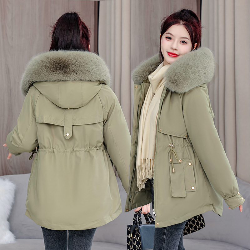 Parker cotton-padded jacket winter 2024 new down cotton-padded jacket women's long Korean version of loose plus size cotton-padded jacket coat tide