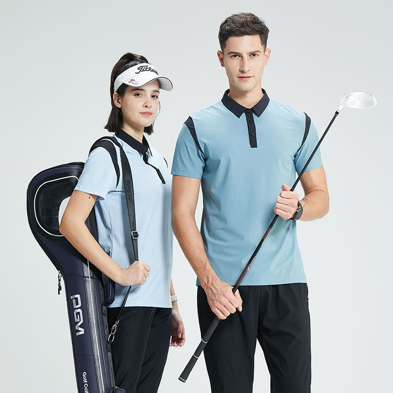 Moda costura protección solar ropa de secado rápido deportes camiseta de manga corta golf para hombres ropa de fitness al aire libre grupo camisa POLO para hombres