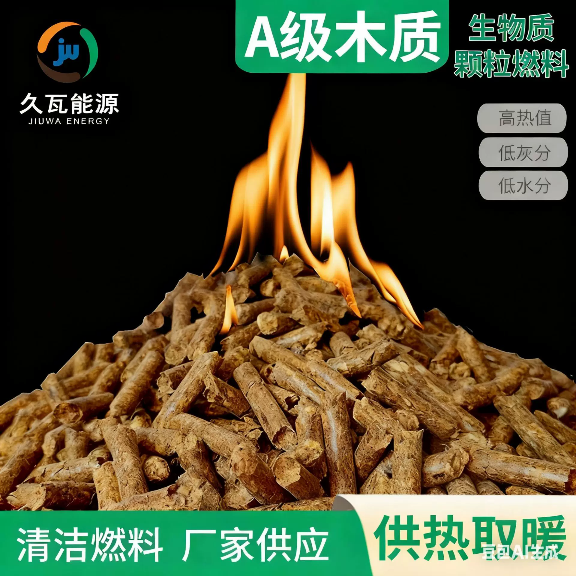 云南A级生物颗粒燃料木质颗粒生物质热风炉颗粒燃料低灰渣耐燃烧