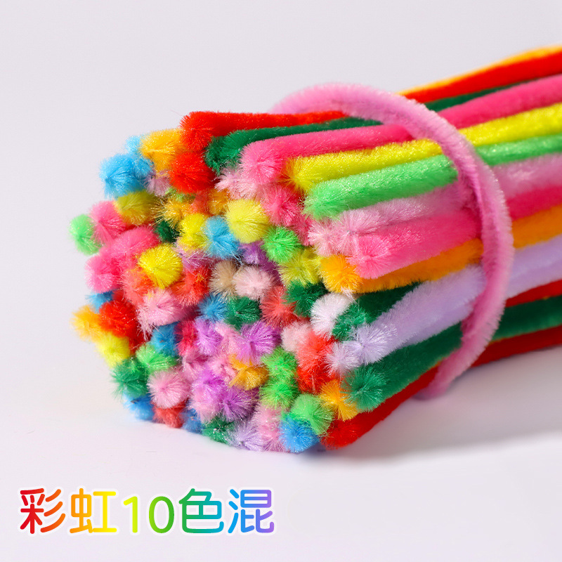 Kit de manualidades DIY con palitos retorcidos de un solo color, palitos retorcidos de chenilla coloridos, palitos retorcidos de chenilla densos al por mayor. image 8