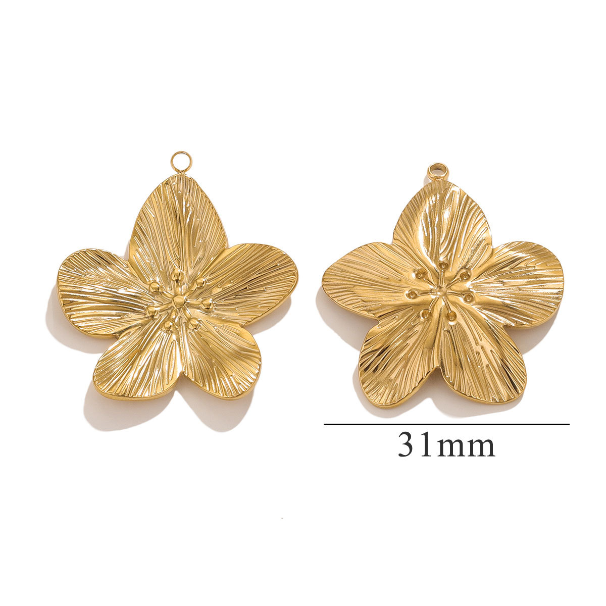 Europa y los Estados Unidos retro oro inoxidable colgante de flores DIY colgante de diseño de alto nivel pendientes colgante