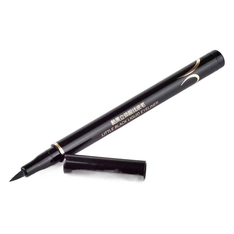 Cool black eyeliner does not faint eyeliner pen hard head novice easy to draw eyeliner pen makeup