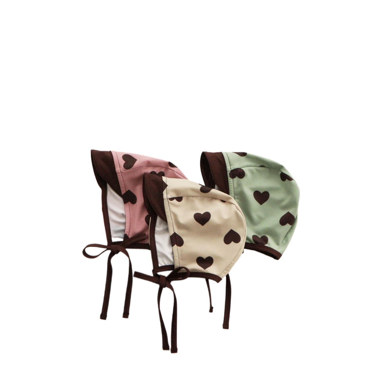 Estilo coreano traje de baño recién nacido ins verano bebé niña linda correa de amor traje de baño de triángulo de una pieza con sombrero