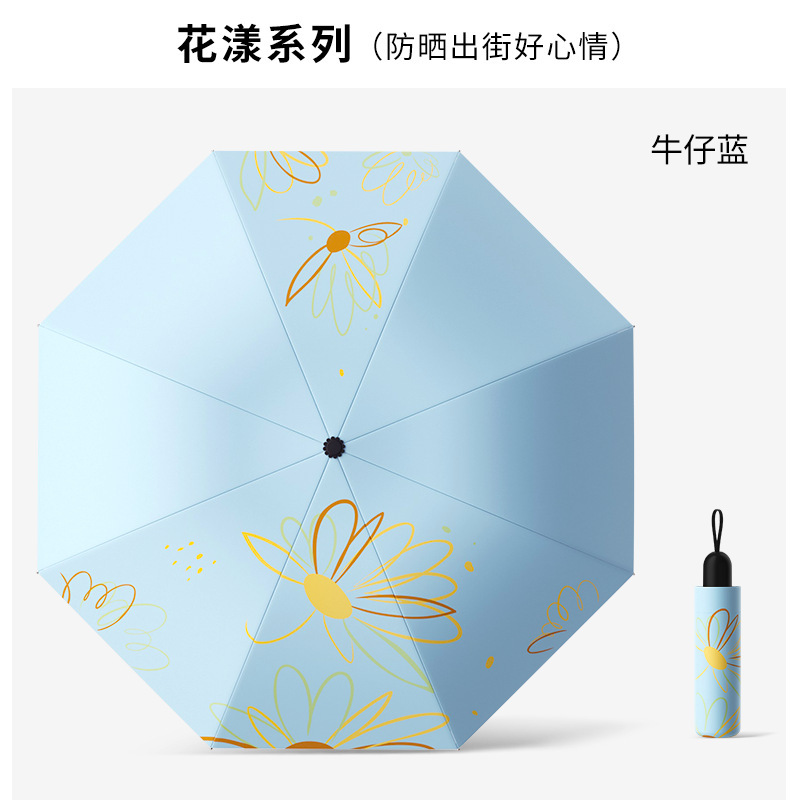 工厂直销雨伞大号晴雨两用遮阳伞防晒防紫外线黑胶折叠批发广告伞|undefined