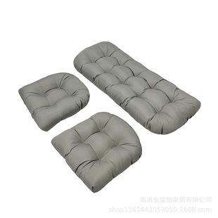 Outdoor Thickened Garden Waterproof Sunscreen Explosion Home Leisure Cushion Combination Cushion Chair Cushion Rattan Chair Cushion Three-piece Set