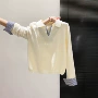 新款秋冬拼接polo针织衫