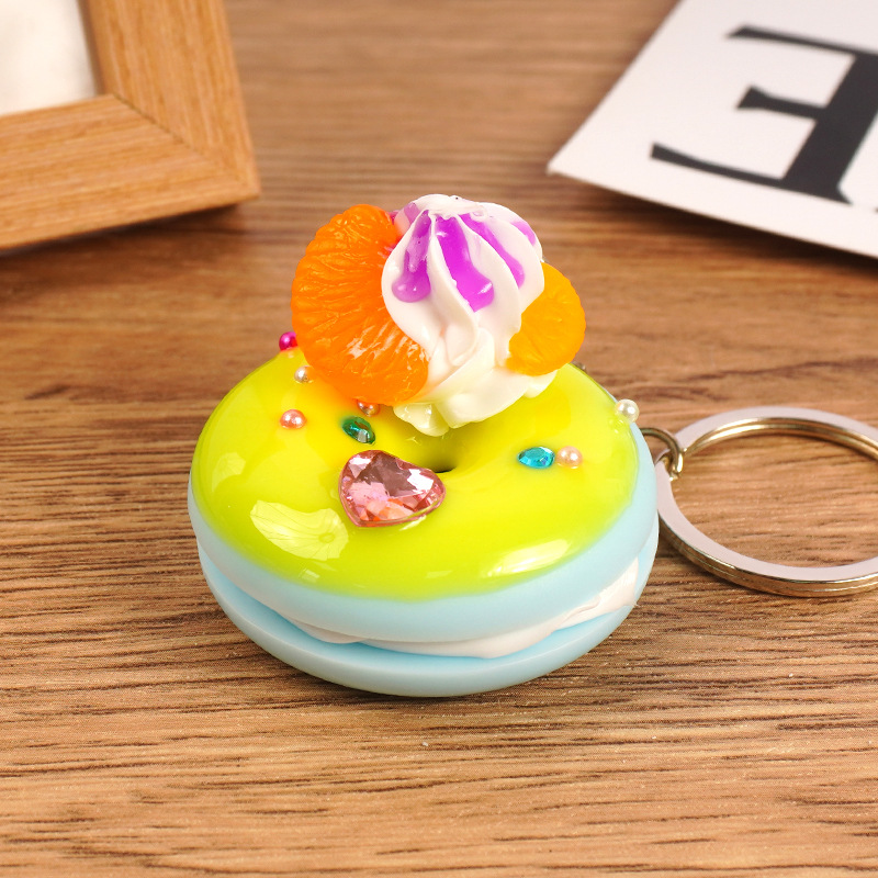 Colgante de círculo dulce amarillo y verde