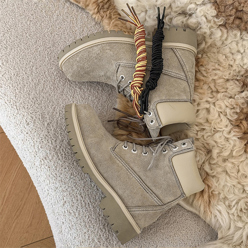 Unisex High-top Hiking Martin Boots Height Increasing Work Shoes_voghion.com