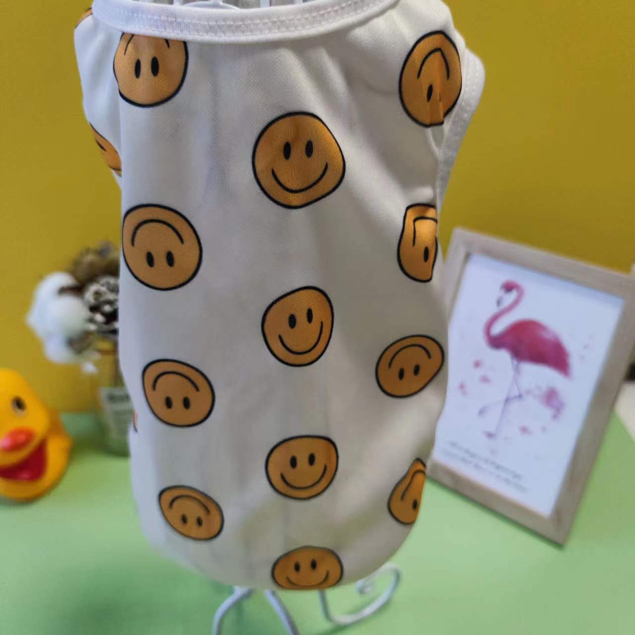 白色笑脸背心