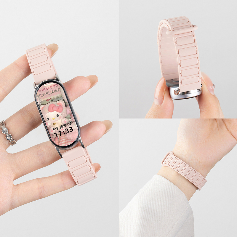 Suitable for Xiaomi Mi Band 8 Watch 9 Wristband 7 Autumn and Winter 6 New Nfc Version Smart 5 Dynamic Magnetic Silicone for Men and Women Suitable for Xiaomi Mi Band 8 Watch 9 Wristband 7 Autumn and Winter 6 New Nfc Version Smart 5 Dynamic Magnetic Silicone for Men and Women
