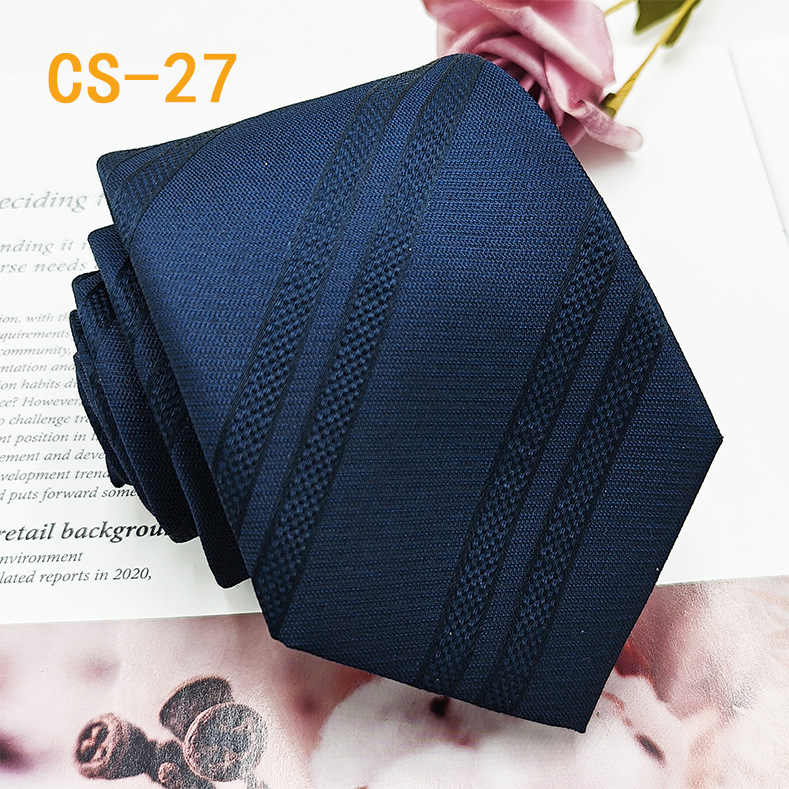 Fabricante en stock corbata de seda para hombre hecha a mano 8cm profesional ropa formal negocios corbata de seda de mora teñida con hilo Jacquard
