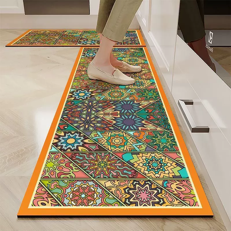 水晶绒厨房地垫家用吸水速干吸油长条脚垫地垫入户门垫耐脏地毯