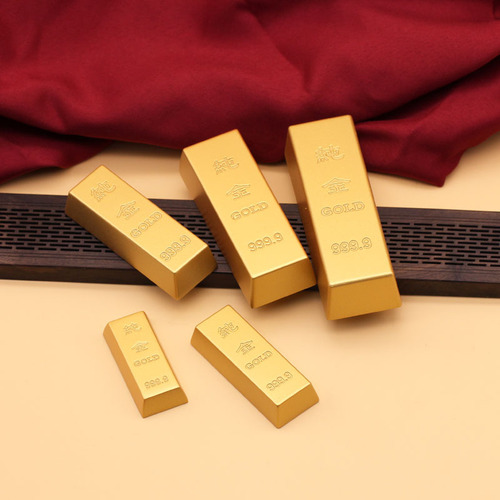 Sand gold gold bar crafts ornaments to attract wealth simulation gold bricks solid gold ingots to gather wealth opening gifts home accessories