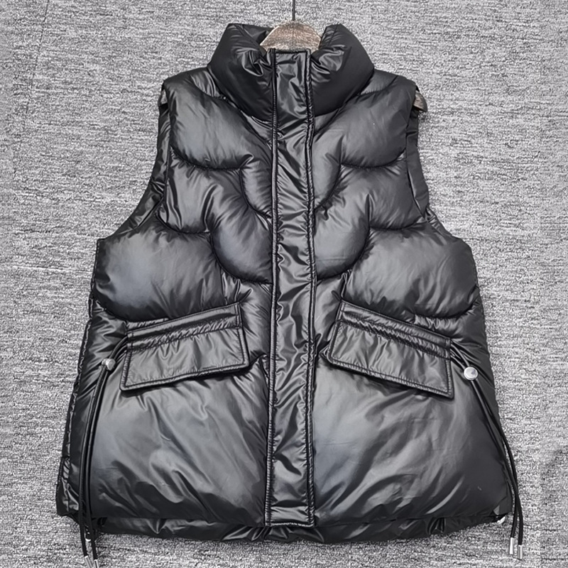 Chaleco de mujer para invierno, chaleco acolchado con cordón_voghion.com