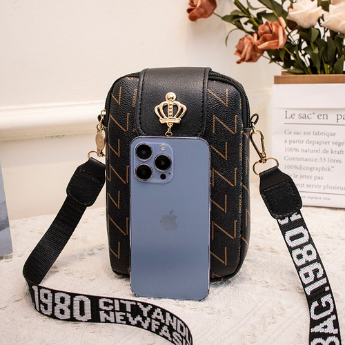 New Arrival Print Phone Bag 2024 Autumn Simple Fashion Matchable Single Shoulder Bag Girl Bag Foreign Trade Bag Wholesaling