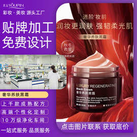 毛老师同款奢华养肤黑霜oem定制 保湿滋养修护面霜晚霜加工厂家