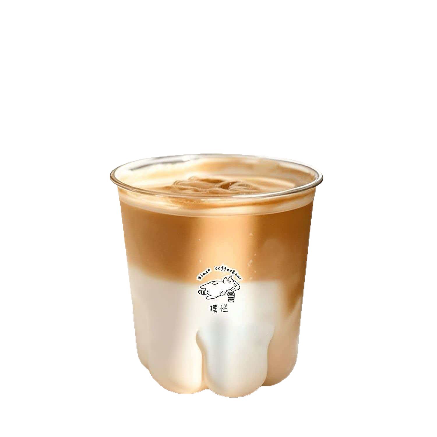 ins red desechable PET taza de garra de gato taza de café creativa 360 hielo americano taza de plástico de té sucio image 5