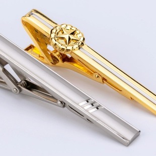 Golden silver Tie Clip Military Fan Men Women's Summer Dress Collar Clip Pin Clip Tie Clip