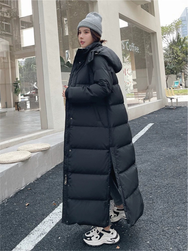 2025新款超长款羽绒服女长过膝艺考生到脚踝冬极寒东北加厚白鸭绒|undefined