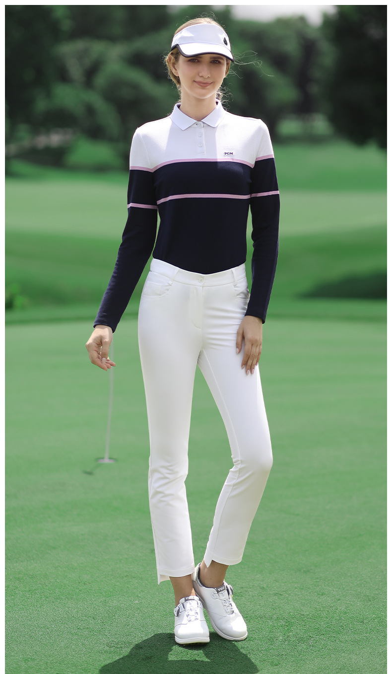 Quần thể thao nữ dài 9 phân golf PGM vải nhung mỏng thoải mái — KUZ094 quần chín phân nữ giản dị Màu Đỏ, KUZ094 quần chín phân nữ giản dị màu đen, KUZ094 quần chín phân nữ giản dị màu trắng chi tiết 6