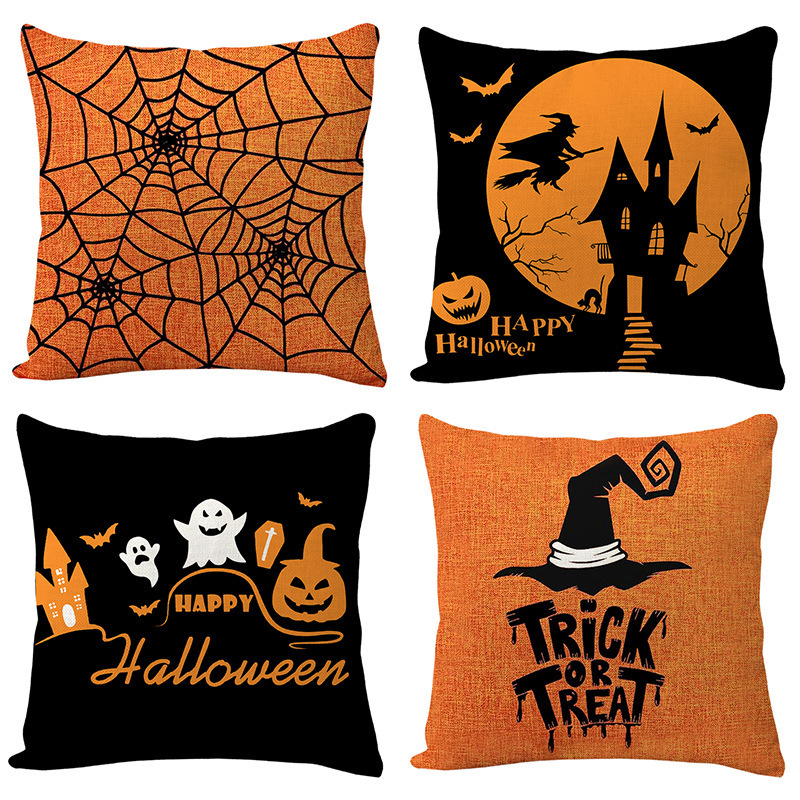 新しいハロウィン枕セットゴーストパンプキンヘッドシリーズ枕ホームベッドサイドソファ背もたれカバー卸売|undefined