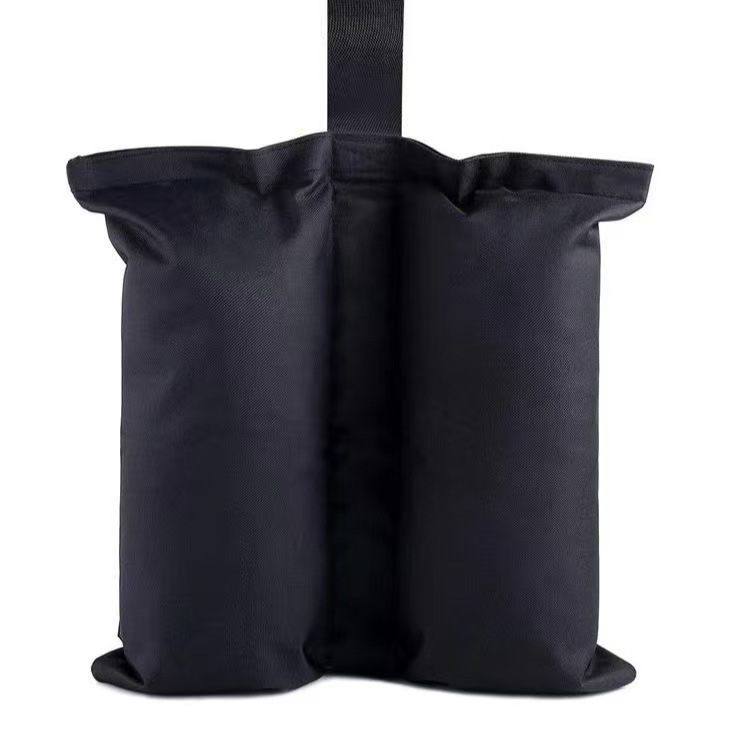 批发牛津布帐篷固定沙包帐篷固定沙袋户外遮阳伞双柱黑色沙包袋
