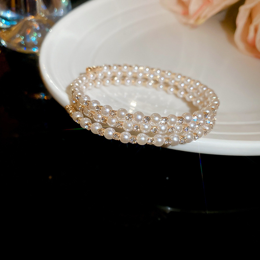 Sinuoso barroco perla pulsera abierta de moda Luz de lujo elegante alto sentido pulsera nueva pulsera al por mayor