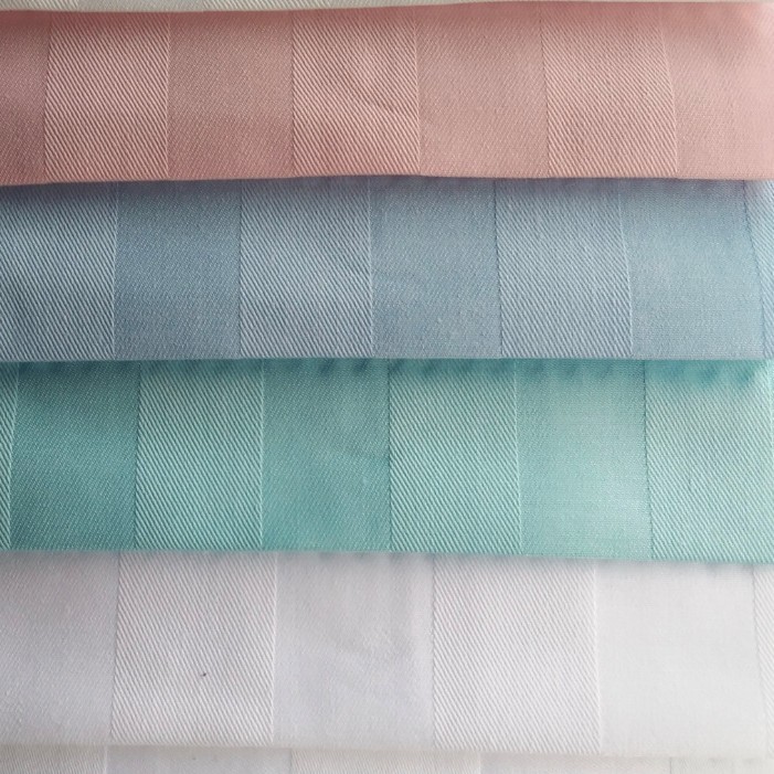 3cm条纹面料宾馆酒店床上用品全棉缎条布料宽幅提花布床单被套布l