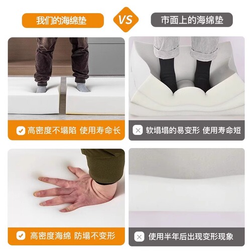 Custom 60D sponge cushion, high-density sponge mattress sofa seat cushion high rebound sponge pad floor mat balcony cushion