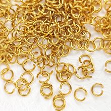 不锈钢开口圈链真空金diy手工配件串珠手链项链收尾圈连接环平替